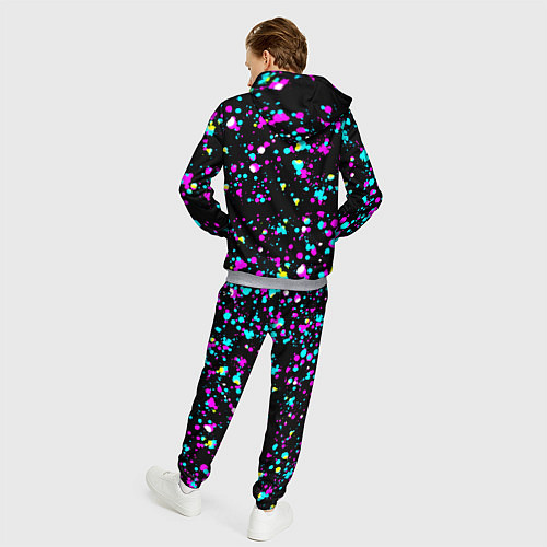 Мужской костюм Бавария Мюнхен неоновые краски / 3D-Меланж – фото 4