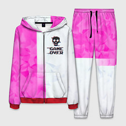 Мужской костюм Game over pink abstraction