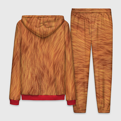 Мужской костюм Рыжий мех лисы / 3D-Красный – фото 2