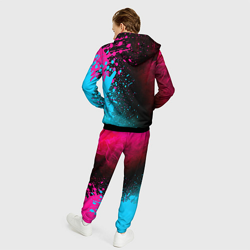 Мужской костюм Deadlock - neon gradient по-вертикали / 3D-Черный – фото 4