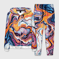 Мужской костюм Жидкие разноцветные краски