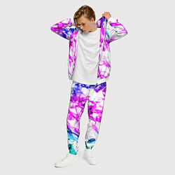 Костюм мужской Дым неоновый вейп, цвет: 3D-белый — фото 2