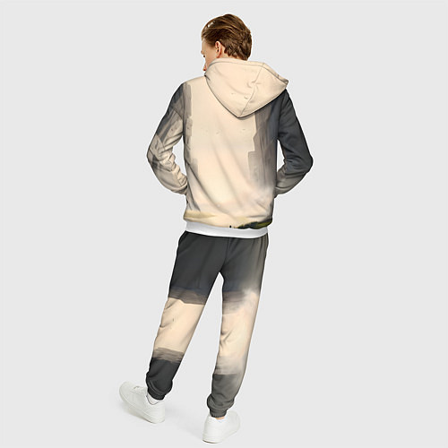 Мужской костюм Скетч байкер / 3D-Белый – фото 4