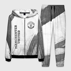 Мужской костюм Manchester United - white gradient вертикально