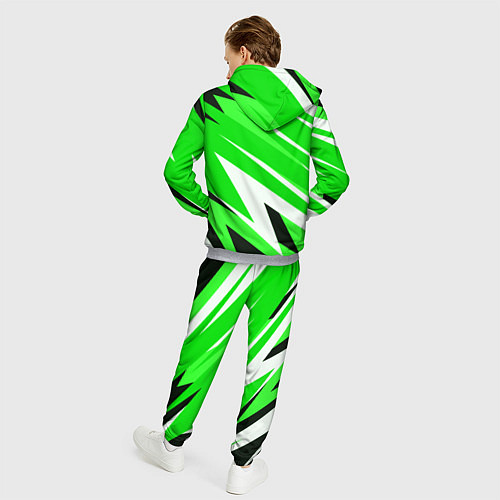 Мужской костюм Geometry stripes green / 3D-Меланж – фото 4