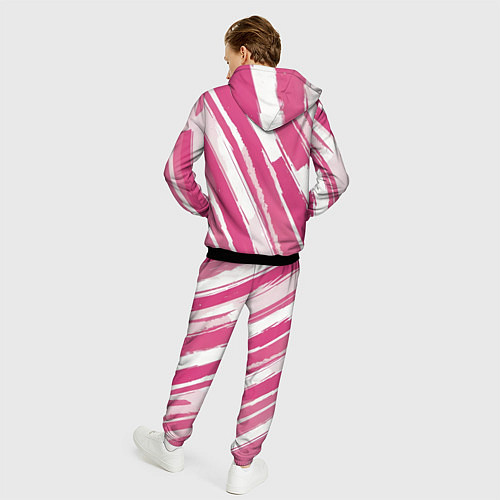 Мужской костюм Розовые полосы / 3D-Черный – фото 4