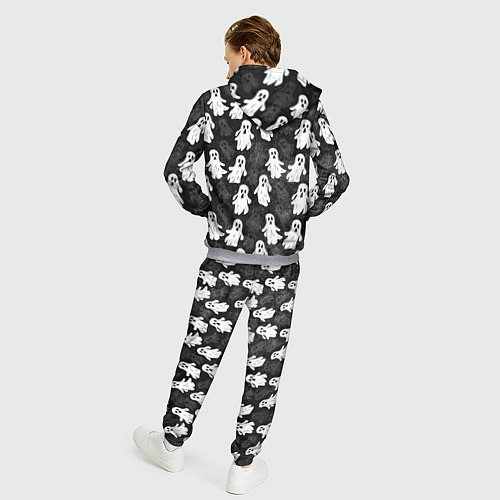 Мужской костюм Паттерн с призраками / 3D-Меланж – фото 4