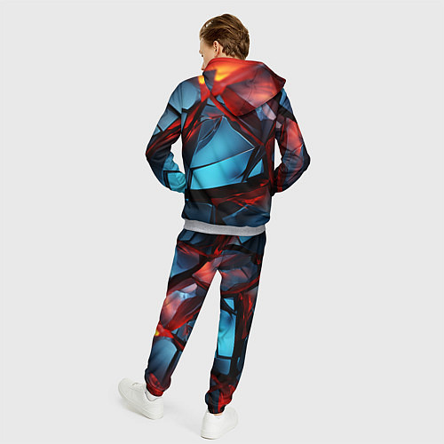 Мужской костюм Камни в красном освещении / 3D-Меланж – фото 4