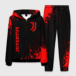 Костюм мужской Juventus - red gradient вертикально, цвет: 3D-черный