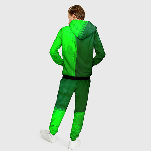 Мужской костюм Leeds United - green gradient по-вертикали / 3D-Черный – фото 4