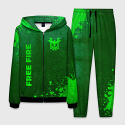 Мужской костюм Free Fire - green gradient вертикально