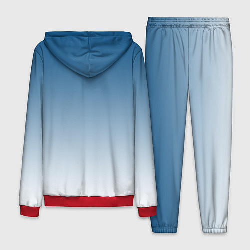 Мужской костюм Бирюзовый градиент текстура / 3D-Красный – фото 2