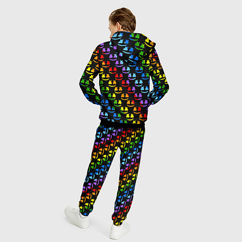 Мужской костюм Marshmello pattern neon / 3D-Черный – фото 4