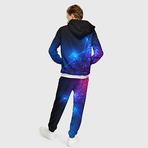 Мужской костюм Герб РФ абстракция текстура / 3D-Белый – фото 4