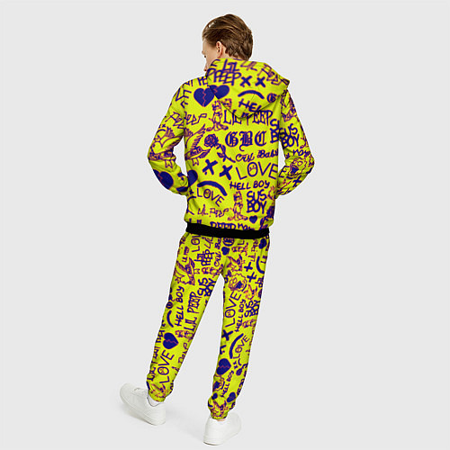 Мужской костюм Lil peep rap pattern / 3D-Черный – фото 4