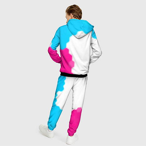 Мужской костюм Stumble Guys neon gradient style по-вертикали / 3D-Черный – фото 4