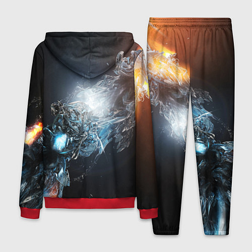 Мужской костюм Космическая абстракция астероид / 3D-Красный – фото 2