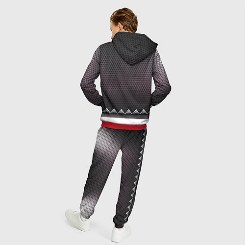 Мужской костюм Mercedes benz carbon steel / 3D-Красный – фото 4