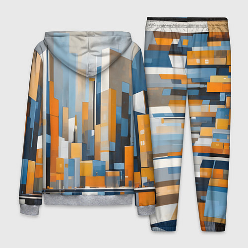 Мужской костюм Архитектура город живопись / 3D-Меланж – фото 2