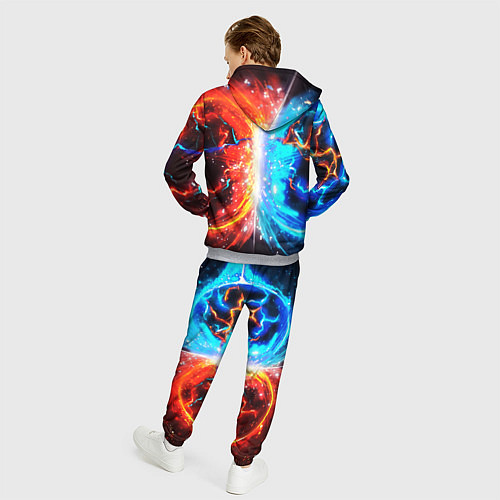 Мужской костюм Битва планет абстракция / 3D-Меланж – фото 4