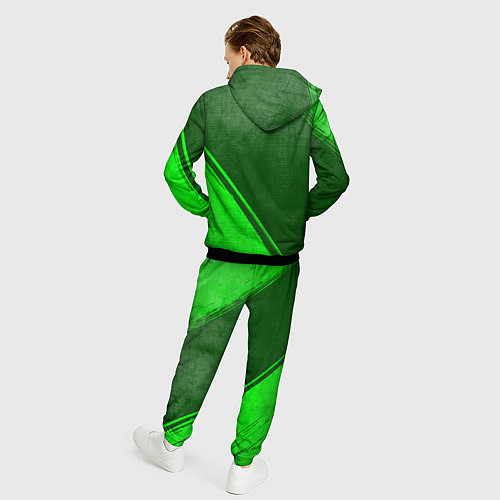 Мужской костюм One Piece - green gradient вертикально / 3D-Черный – фото 4