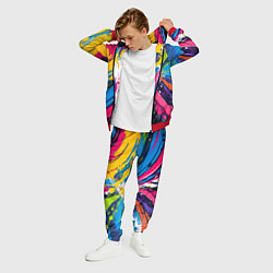 Костюм мужской Красочная абстракция - экспрессионизм, цвет: 3D-красный — фото 2