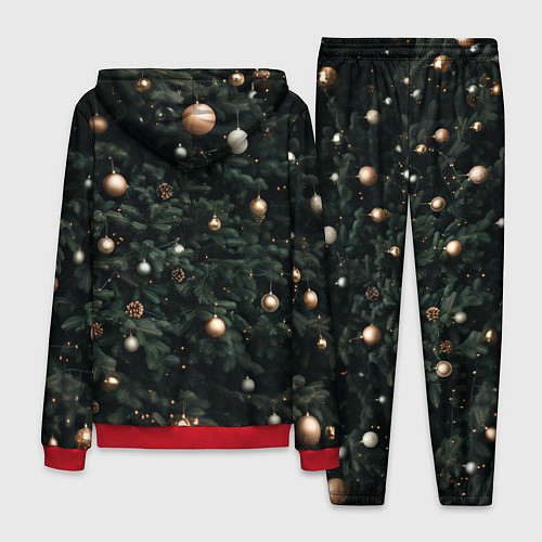 Мужской костюм Паттерн - Новогодняя елка / 3D-Красный – фото 2