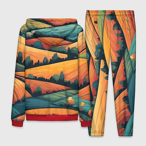 Мужской костюм Поля луга / 3D-Красный – фото 2