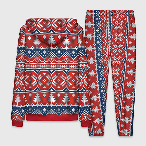 Мужской костюм New year pattern / 3D-Красный – фото 2