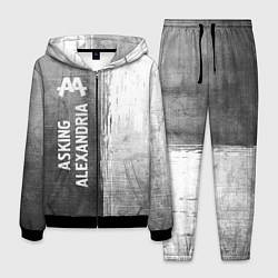 Костюм мужской Asking Alexandria - grey gradient по-вертикали, цвет: 3D-черный