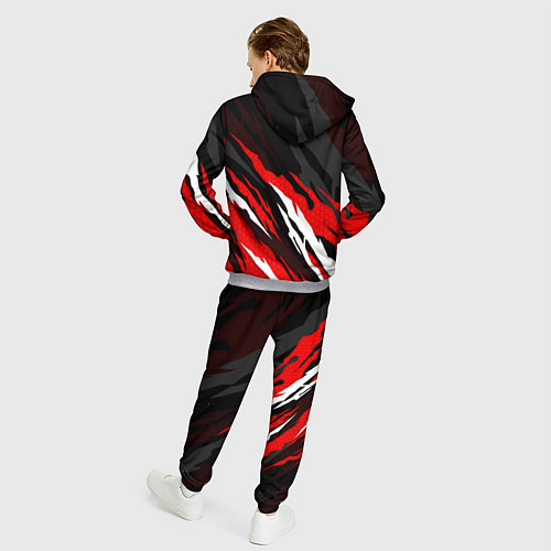 Мужской костюм Changan - красные языки / 3D-Меланж – фото 4