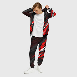 Костюм мужской Lixiang - красный языки пламени, цвет: 3D-черный — фото 2