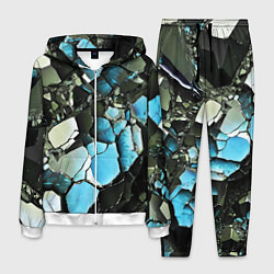 Мужской костюм Чёрно-синий камень