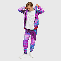 Костюм мужской Фиолетовая кислотная абстракция, цвет: 3D-красный — фото 2