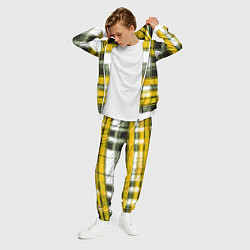 Костюм мужской Чёрные полосы на жёлто-белом фоне, цвет: 3D-белый — фото 2