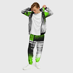 Костюм мужской Зелёно-чёрный гранж на белом фоне, цвет: 3D-черный — фото 2