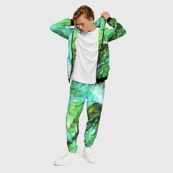 Костюм мужской Зелёная абстракция, цвет: 3D-черный — фото 2