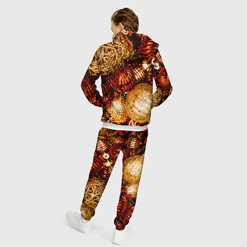 Мужской костюм Новогоднее ёлочное украшение / 3D-Белый – фото 4