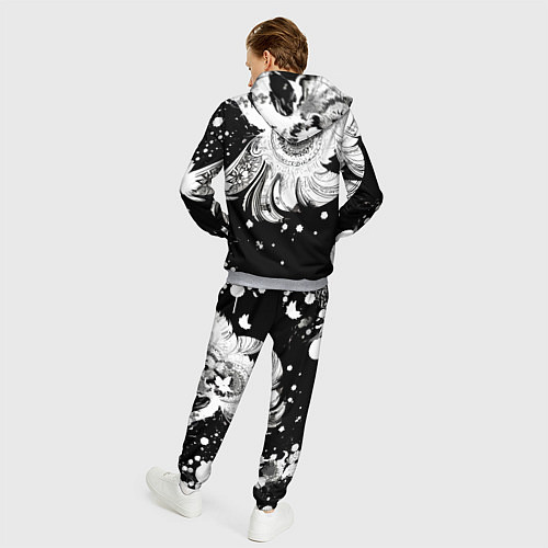 Мужской костюм Абстрактная экспрессивная композиция / 3D-Меланж – фото 4