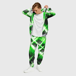 Костюм мужской Зелёная сеть на чёрном фоне, цвет: 3D-меланж — фото 2
