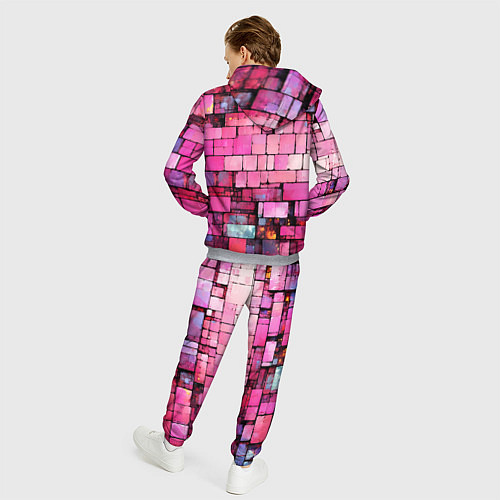 Мужской костюм Pink bricks / 3D-Меланж – фото 4