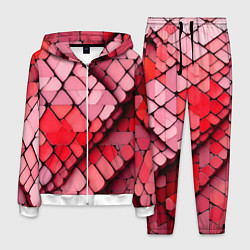 Мужской костюм Красные рельефные плитки