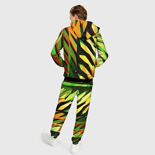 Мужской костюм Чёрно-жёлтая абстракция / 3D-Черный – фото 4