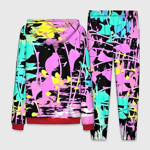 Мужской костюм Color expressive abstraction - Milano / 3D-Красный – фото 2