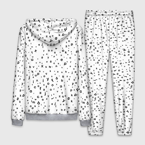 Мужской костюм Паттерн латиница / 3D-Меланж – фото 2