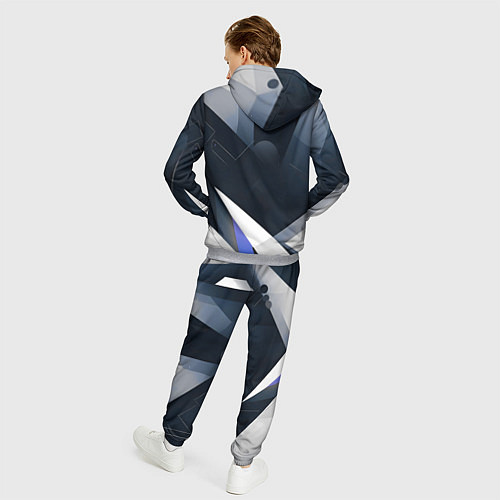 Мужской костюм Абстракция город следующего века / 3D-Меланж – фото 4