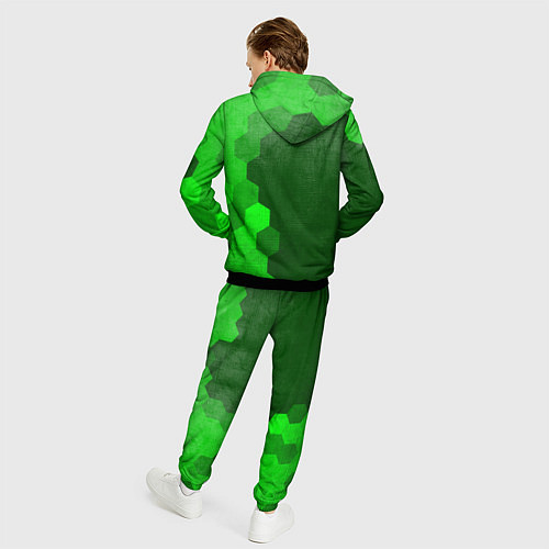 Мужской костюм Yamaha - green gradient по-вертикали / 3D-Черный – фото 4