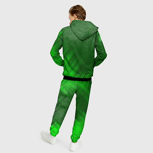 Мужской костюм FAW - green gradient вертикально / 3D-Черный – фото 4