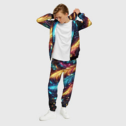 Костюм мужской Неоновые разноцветные перья, цвет: 3D-черный — фото 2