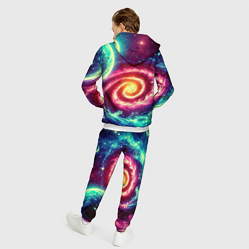 Мужской костюм Spiral galaxy - neon glow / 3D-Белый – фото 4